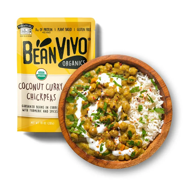 BeanVIVO Organic Coconut Curry Chickpeas (1-Pouch)