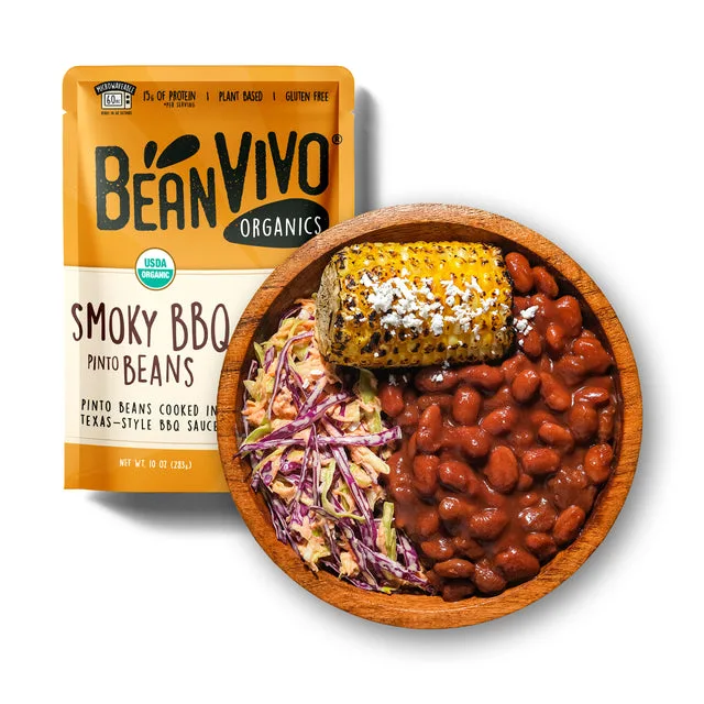 BeanVIVO Organic Smoky BBQ Pinto Beans (1-Pouch)