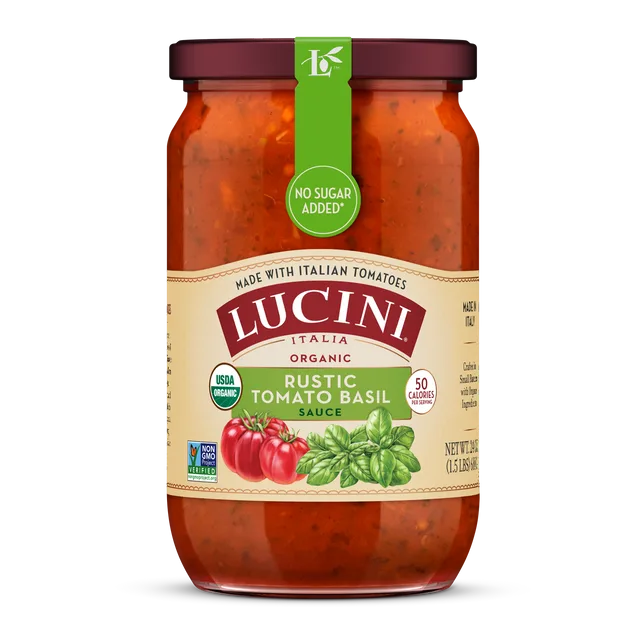 Lucini Organic Rustic Tomato Basil Sauce (24oz)