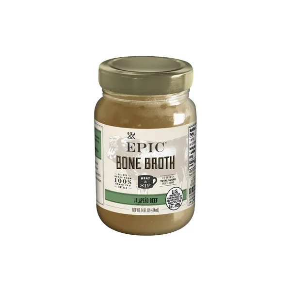 EPIC Beef Jalapeño Sea Salt Bone Broth (1) 14OZ Jar