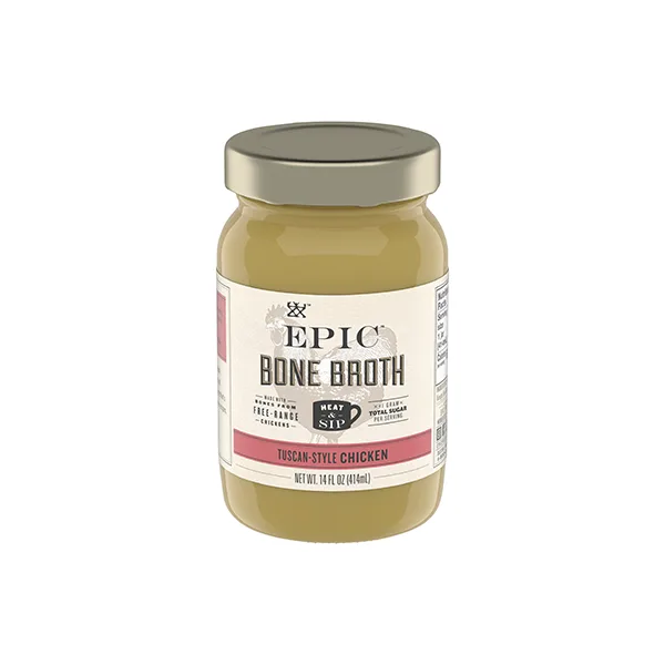 EPIC Tuscan-Style Chicken Bone Broth (1) 14OZ Jar