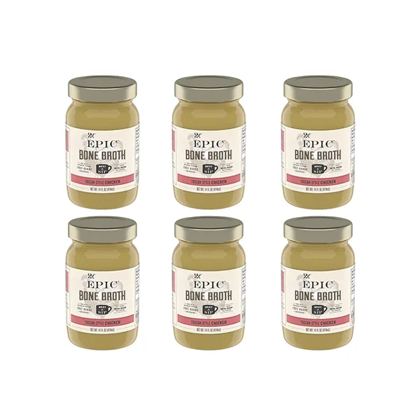 EPIC Tuscan-Style Chicken Bone Broth (6) 14OZ Jars