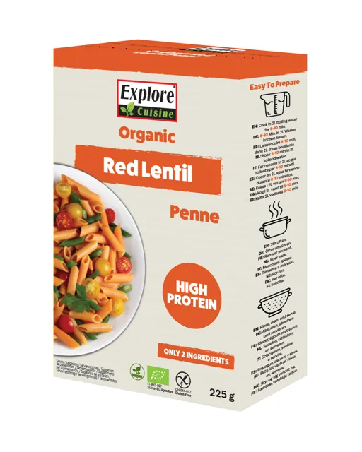 Explore Cuisine Organic Red Lentil Penne