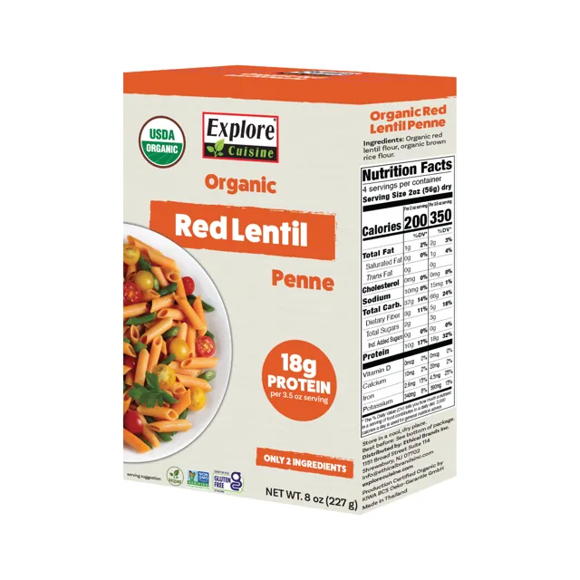 Explore Cuisine Red Lentil Penne