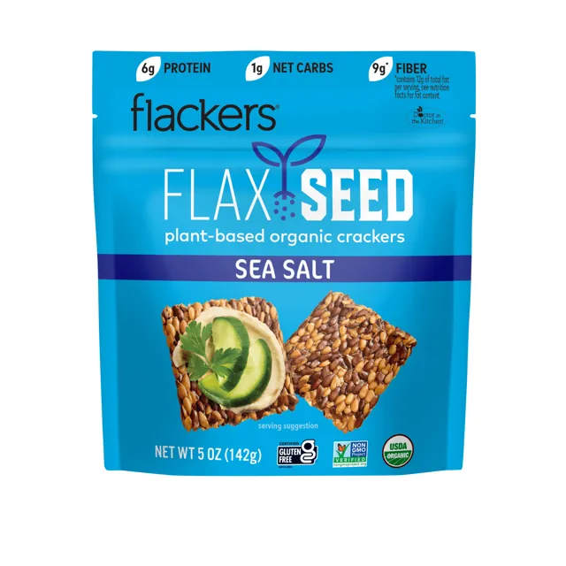 Flackers Sea Salt Flaxseed Crackers