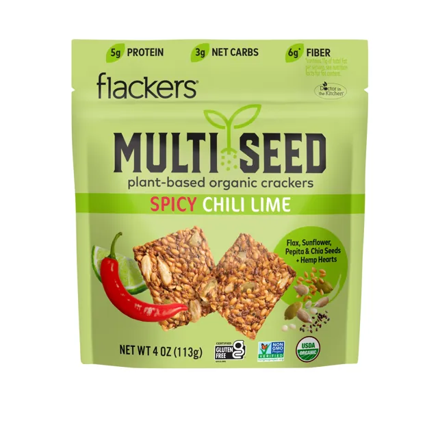 Flackers Spicy Chili Lime Multi Seed Crackers