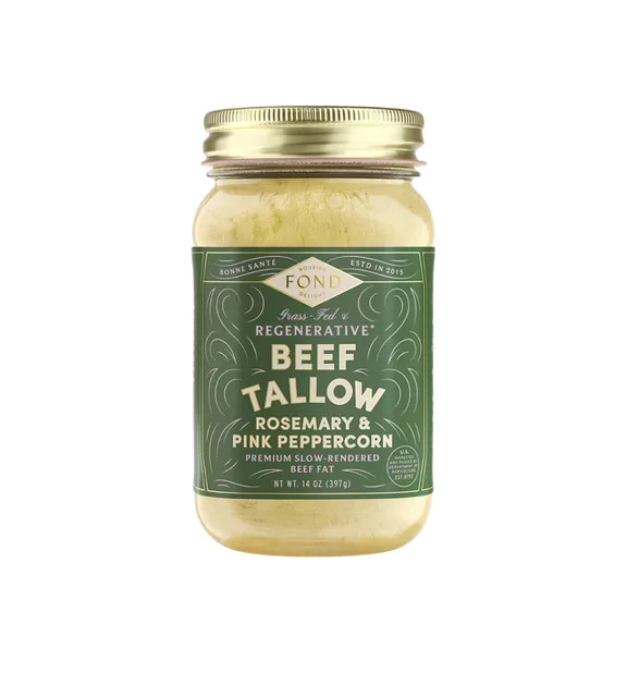FOND Grass-Fed & Finished Beef Tallow - Rosemary & Pink Peppercorn