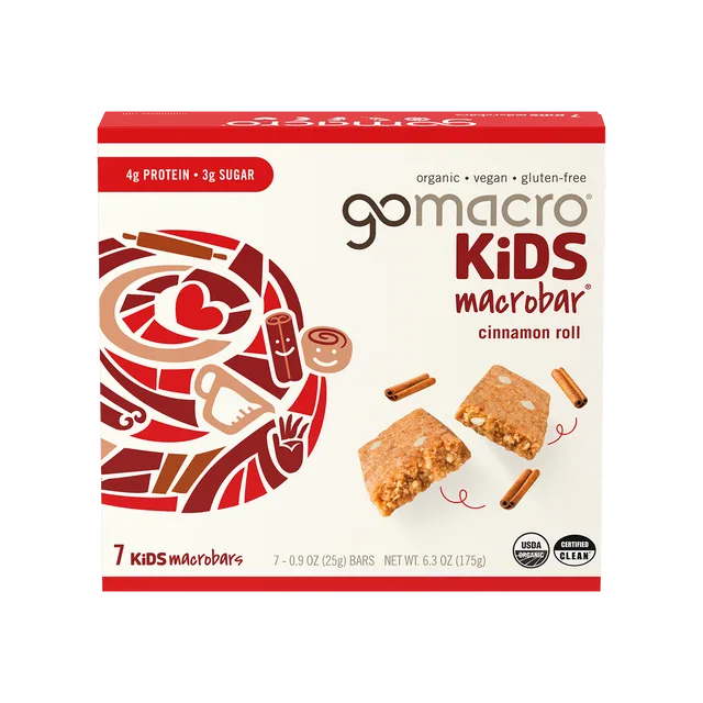 GoMacro Cinnamon Roll Kids MacroBar Multipack