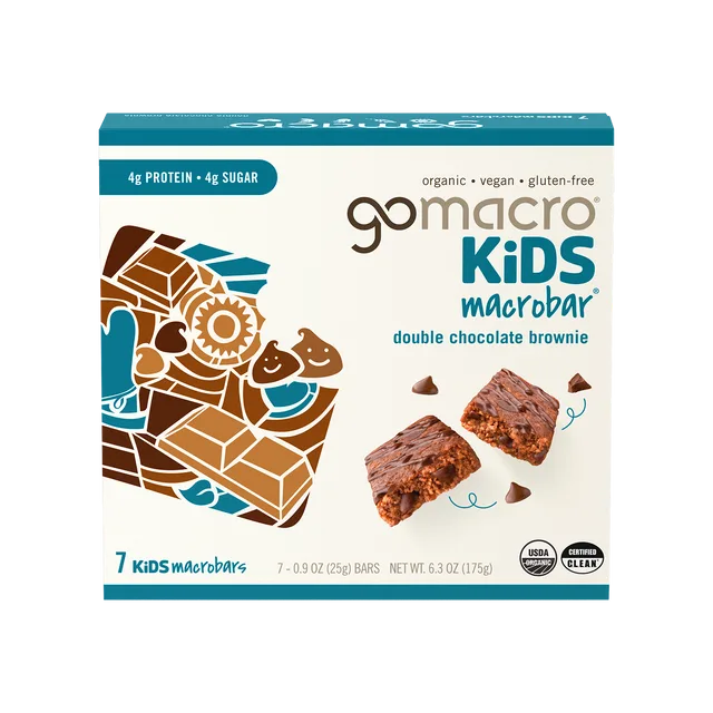 GoMacro Double Chocolate Brownie Kids MacroBar Multipack