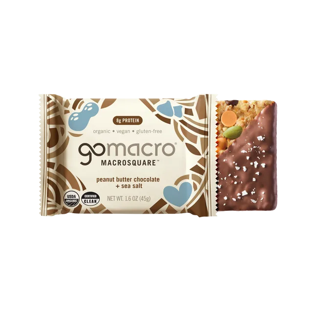 GoMacro Peanut Butter Chocolate + Sea Salt MacroSquare