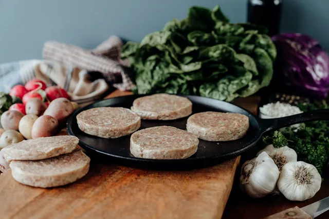 U.S. Wellness Meats Sugar Free Pork Breakfast Sausage Patties - 6 (3.2 oz)