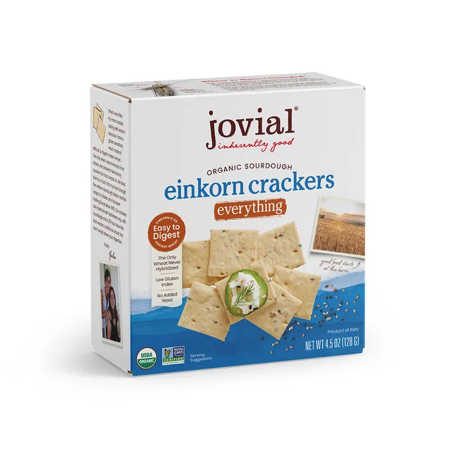 Jovial Organic Einkorn Sourdough Everything Crackers