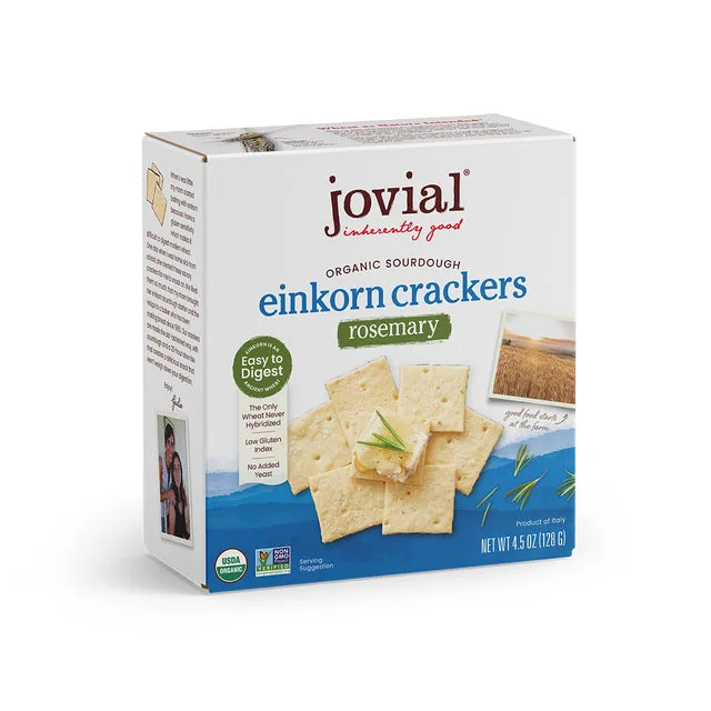 Jovial Organic Einkorn Sourdough Rosemary Crackers