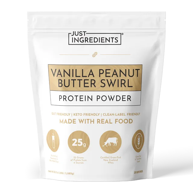 Just Ingredients Vanilla Peanut Butter Swirl Protein Powder