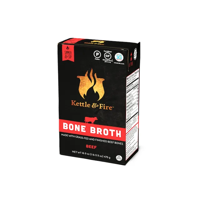 Kettle & Fire Grass-fed Beef Bone Broth: 16.9oz