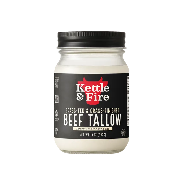 Kettle & Fire 100% Grass-Fed & Finished Beef Tallow - 14 oz