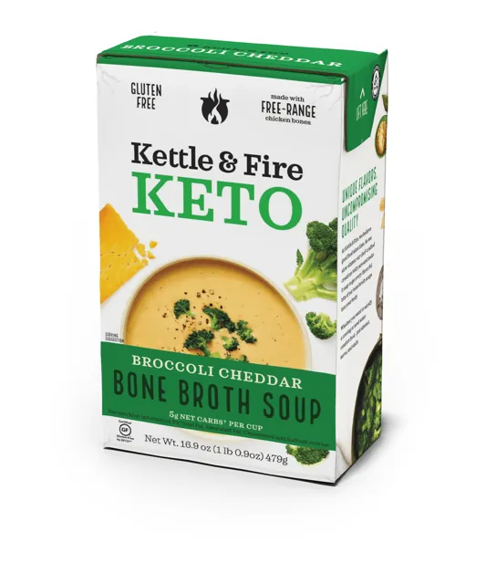 Kettle & Fire Broccoli Cheddar Keto Soup - 16.9 oz