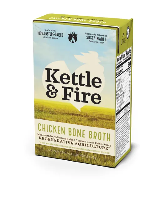 Kettle & Fire Regenerative Chicken Bone Broth - 16.9 oz