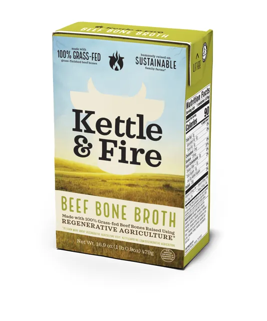 Kettle & Fire Regenerative Beef Bone Broth - 16.9 oz