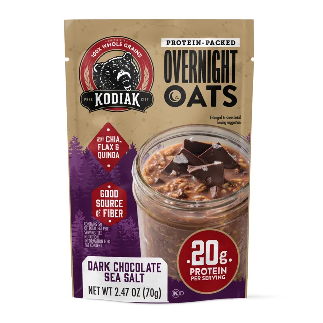 Kodiak Cakes Dark Chocolate Sea Salt Overnight Oats