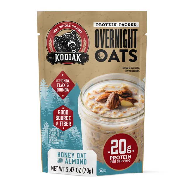 Kodiak Cakes Honey Oat & Almond Overnight Oats