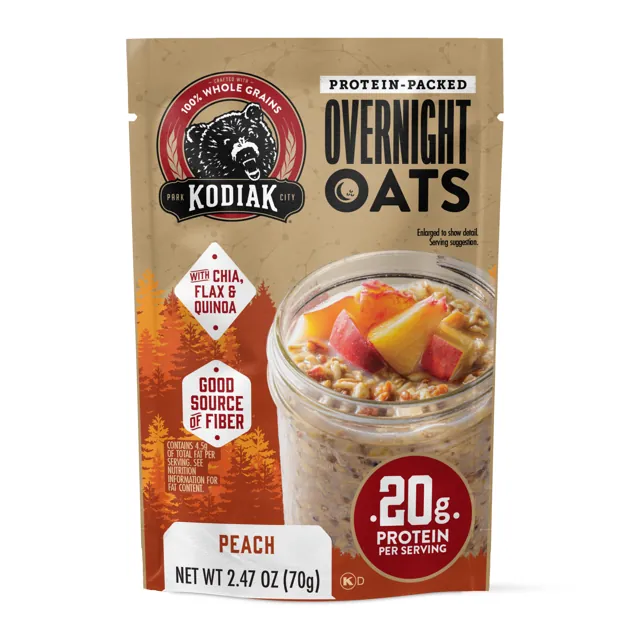 Kodiak Cakes Peach Overnight Oats