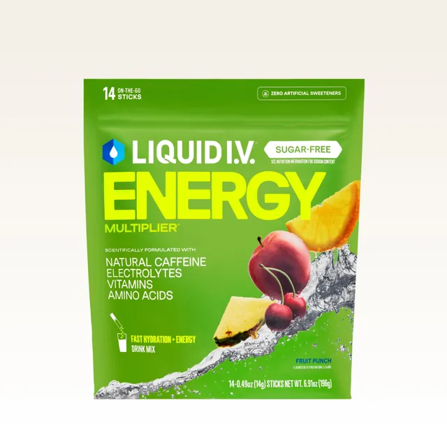 Liquid I.V. Fruit Punch Hydration Sugar-Free Energy Multiplier®