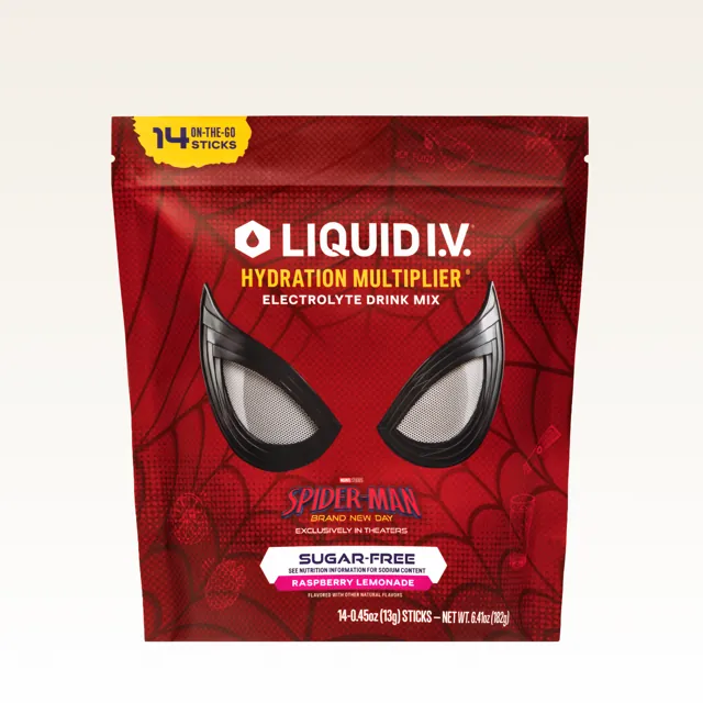 Liquid I.V. Limited Edition Spider-Man Raspberry Lemonade Hydration Multiplier® Sugar-Free