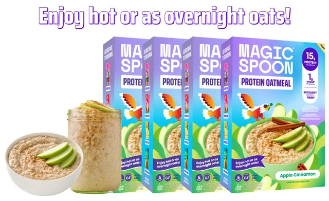 Magic Spoon Apple Cinnamon - 20 Oatmeal Packets (4 Boxes)