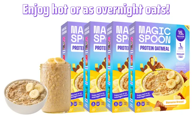 Magic Spoon Banana Bread - 20 Oatmeal Packets (4 Boxes)