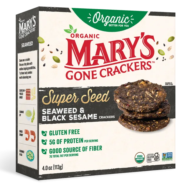Mary’s Gone Crackers Seaweed & Black Sesame Crackers