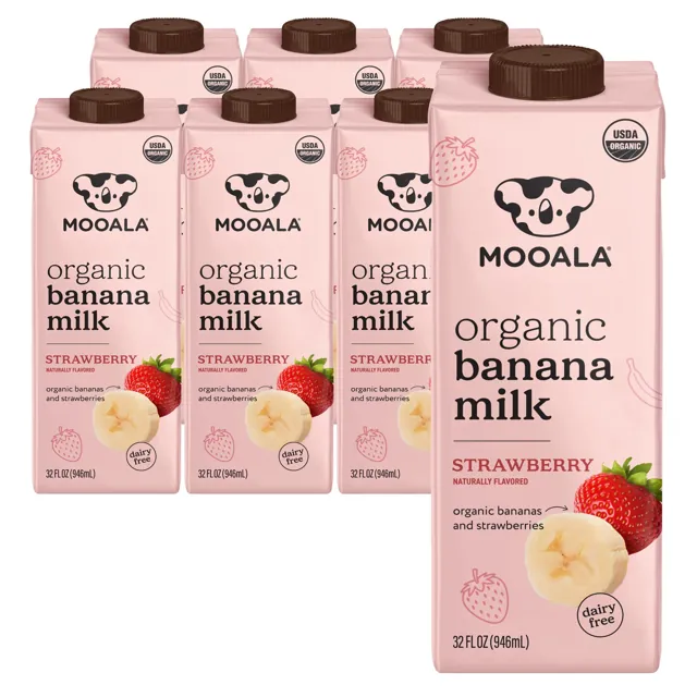 Mooala Strawberry Bananamilk, Shelf-Stable