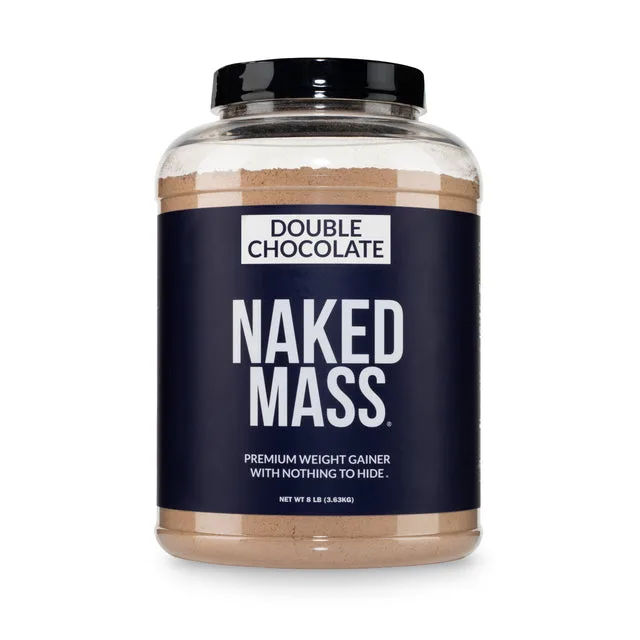 Naked Nutrition Double Chocolate Mass Gainer Protein Supplement | Naked Mass - 8LB
