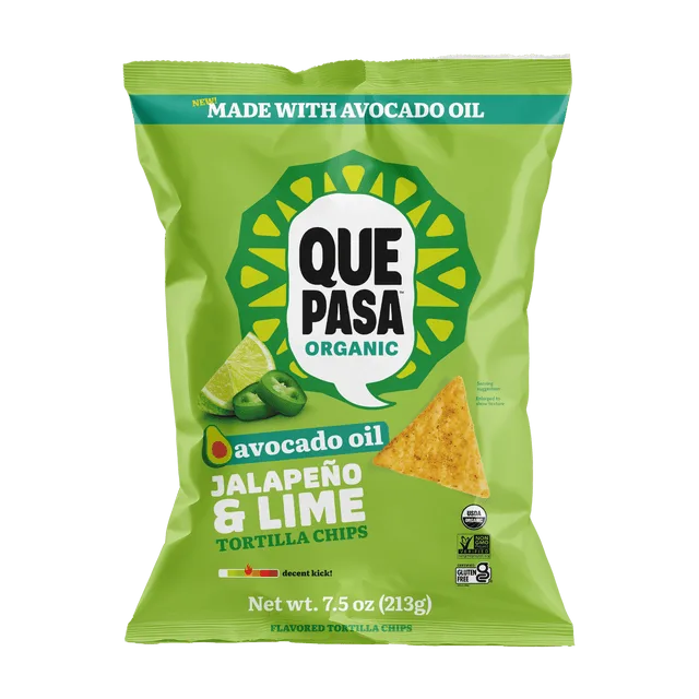 Que Pasa Que Pasa Organic Avocado Oil Jalapeno & Lime Tortilla Chips