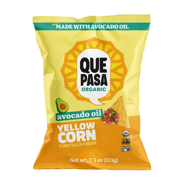 Que Pasa Que Pasa Organic Avocado Oil Yellow Corn Tortilla Chips