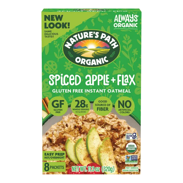 Nature's Path Nature's Path Organic Spiced Apple + Flax Gluten Free Instant Oatmeal
