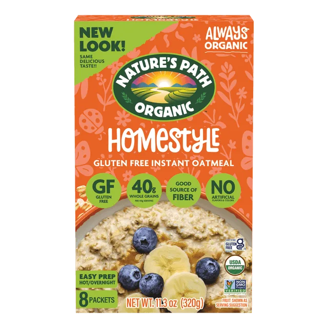 Nature's Path Nature's Path Organic Homestyle Gluten Free Instant Oatmeal