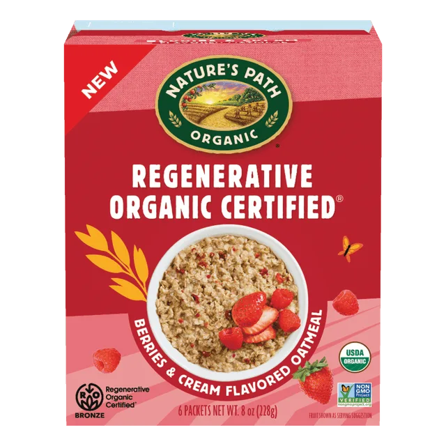Nature's Path Nature's Path Organic Regenerative Organic Certified Berries & Cream Instant Oatmeal
