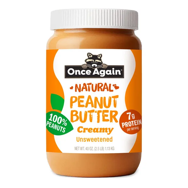Once Again Creamy Natural Peanut Butter - Salted - 2.5 Pound Jar