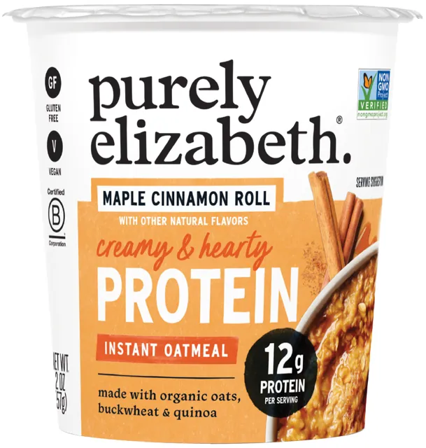 Purely Elizabeth Maple Cinnamon Roll Protein Oatmeal Cup