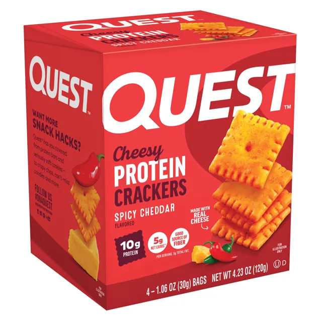 Quest Nutrition Spicy Cheddar Cheese Crackers