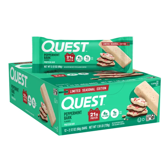 Quest Nutrition Peppermint Bark Protein Bar