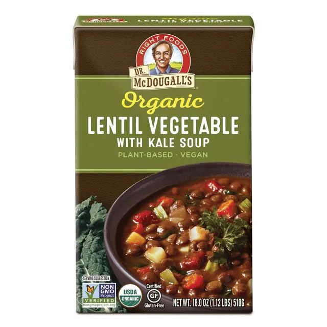 Dr. McDougall’s Right Foods Organic Lentil Vegetable with Kale Soup