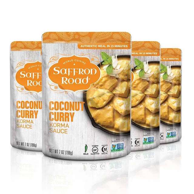 Saffron Road Coconut Curry Simmer Sauce 4 Pack