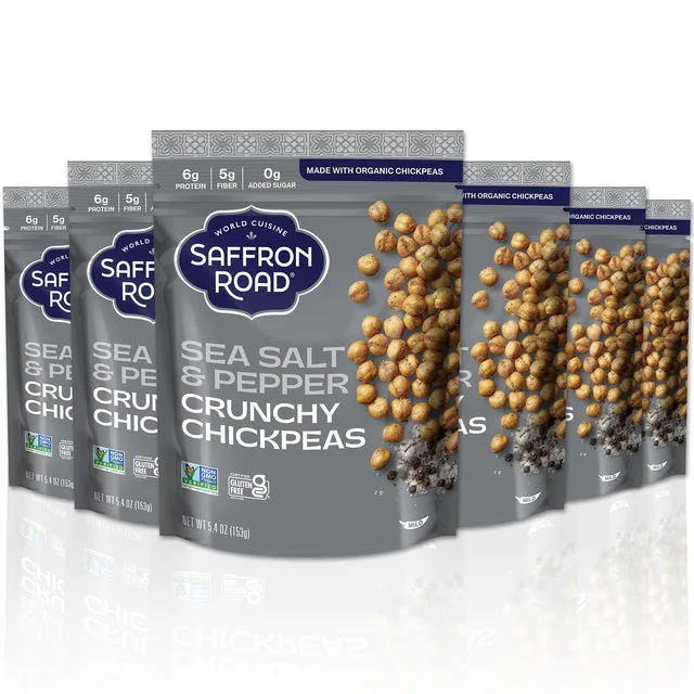 Saffron Road Sea Salt & Cracked Pepper Crunchy Chickpeas