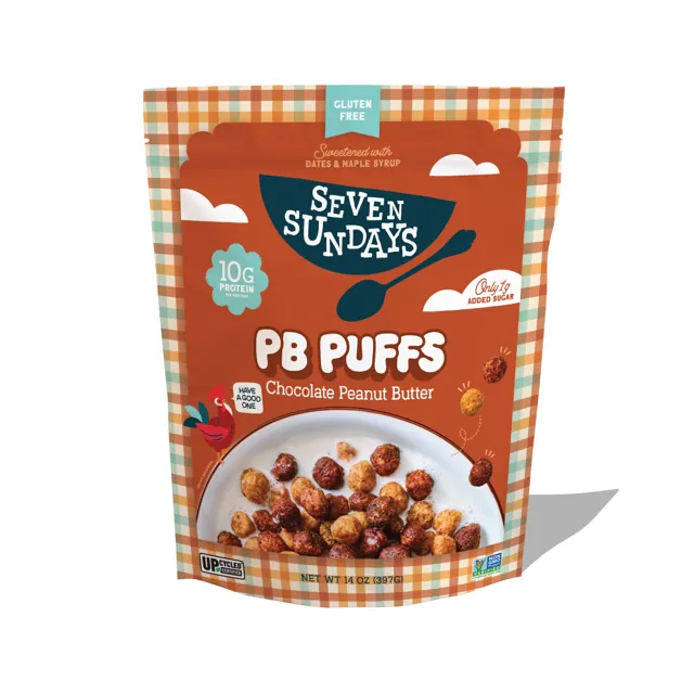 Seven Sundays PB Puffs Chocolate Peanut Butter Cereal - 14oz