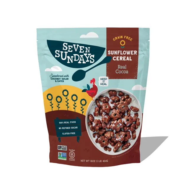 Seven Sundays Real Cocoa Sunflower Cereal, Eco-Pack 16oz