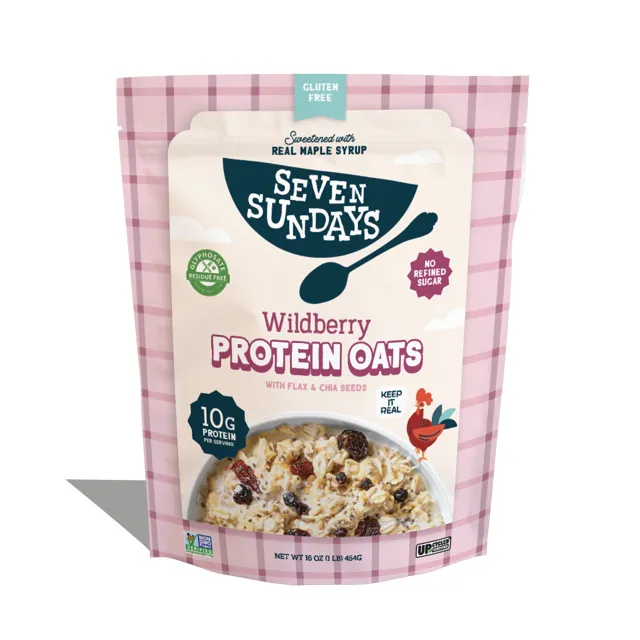 Seven Sundays Wildberry Protein Oats, 16oz