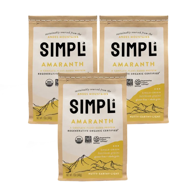 SIMPLi 3-PACK SIMPLi REGENERATIVE ORGANIC CERTIFIED® AMARANTH