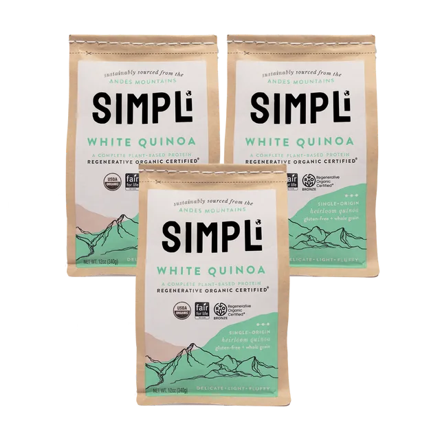 SIMPLi 3-PACK SIMPLi REGENERATIVE ORGANIC CERTIFIED® WHITE QUINOA